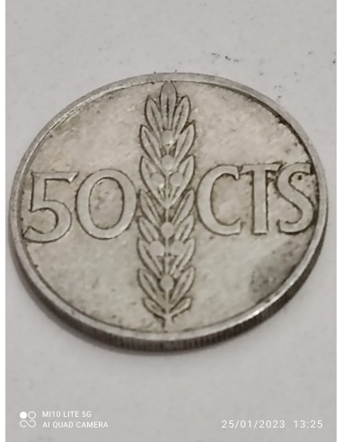 MONEDA 0.50 PESETA 1966
