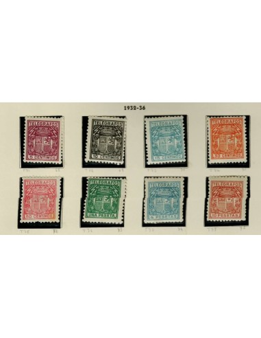 FA7210. 1932-33, Escudo de España. Emision completa de sellos para Telegrafos