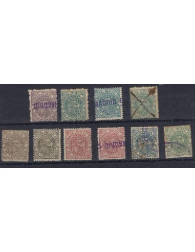 FA7233. Fiscales, 1896-97, conjunto de 10 valores de diversos importes Timbre Movil