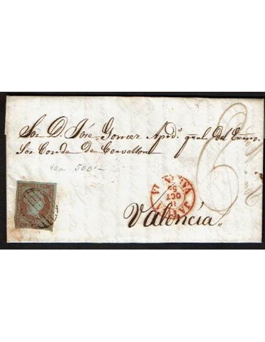 ESPAÑA 1855 - CARTA CIRCULADA DE ANNA A VALENCIA