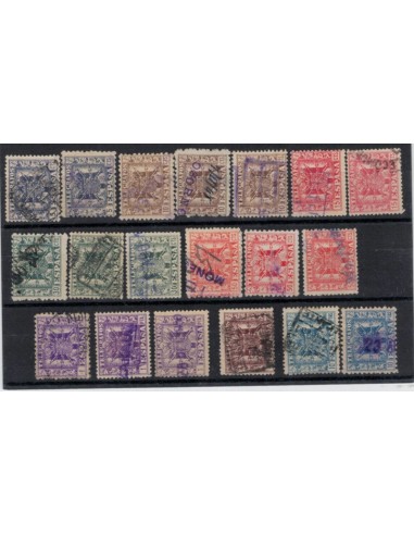 FA7249. Telegrafos, 1940-42, Conjunto de valores de la emisión Escudo de España