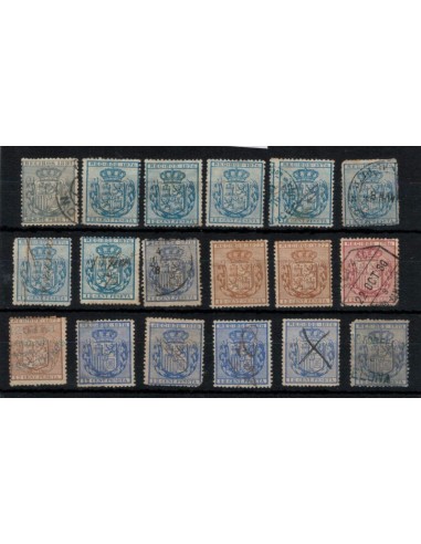 FA7257. Fiscales, 1876-81, Conjunto de valores de sellos para Recibos