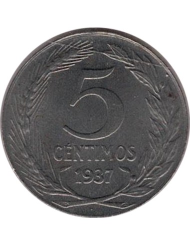 AMS10901 Moneda de España de 5 céntimos de peseta de 1937 II República