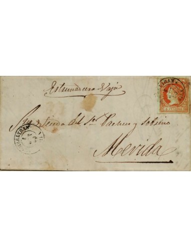 FA0655. HISTORIA POSTAL. 1860, Mombeltran a Merida