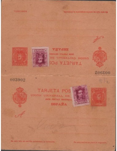 FA0752. ENTERO POSTALES. 1901. Alfonso XIII Cadete. Conjunto de 4 Tarjetas (EP41 - EP41N - EP41Fa)