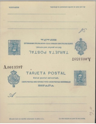 FA0758. ENTERO POSTALES. 1925. Alfonso XIII Vaquer. Tarjeta SIN DOBLAR (EP60)