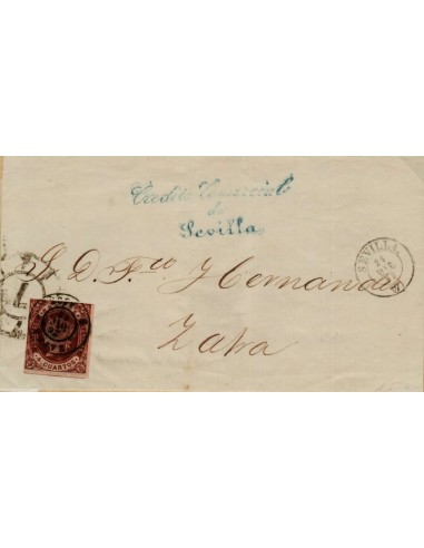 FA0894. HISTORIA POSTAL. APLICACION NORMATIVA POSTAL - Carta de Sevilla a Zafra
