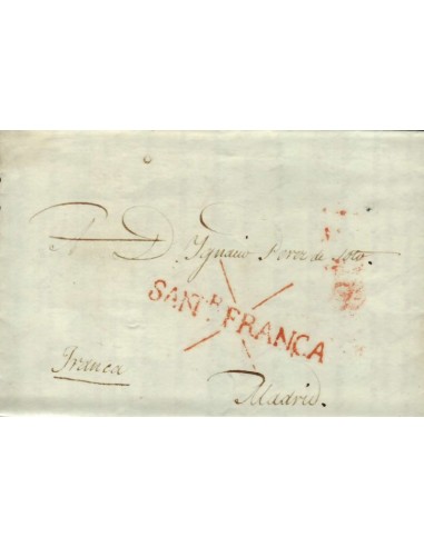 FA1007. 1831, carta con marca de franqueo previo de Santander a Madrid