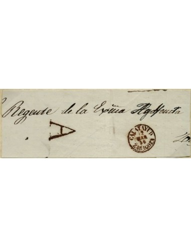FA1018. PREFILATELIA - Conjunto de 2 piezas postales con marcas de abono de Calatayud
