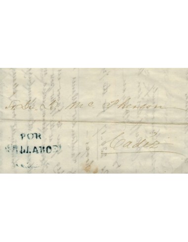 FA1137. PREFILATELIA. 1857, Pieza postal del Cosario BALLARDE. Rareza RRR