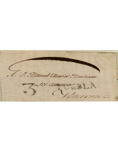 FA1186. PREFILATELIA. 1827. Puebla a Veracruz