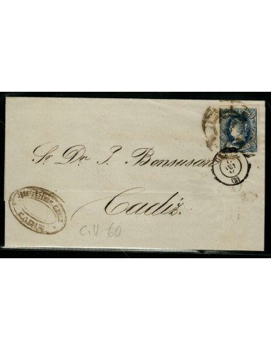 FA1449. HISTORIA POSTAL. 1864, Correo interior de Cadiz