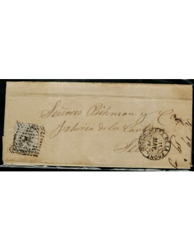 FA1468. HISTORIA POSTAL. 1879, pieza postal circulada de Jerez de la Frontera a Sevilla
