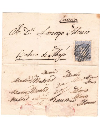 FA7572. HISTORIA POSTAL. 1870, correo circulado a Balera de Abajo
