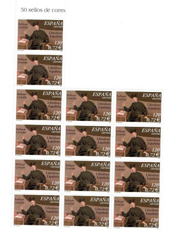 FA7615. SELLOS DE ESPAÑA. 2001, 15 sellos nuevos, Literatura Española