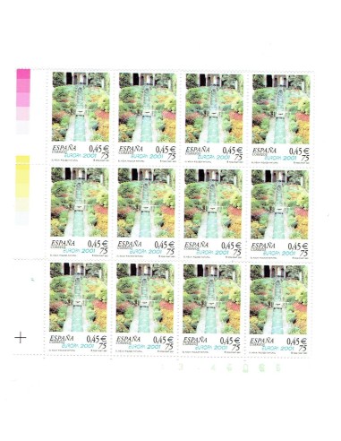 FA7620. SELLOS DE ESPAÑA. 2001, 13 sellos nuevos, Europa