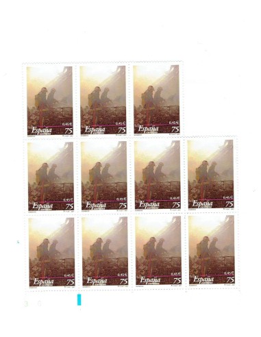 FA7624. SELLOS DE ESPAÑA. 2001, 12 sellos nuevos, Cuerpo de Bomberos