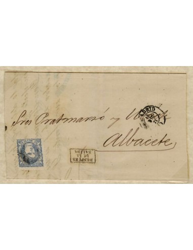 FA1547. HISTORIA POSTAL. 1871, pieza postal circulada de Madrid a Albacete
