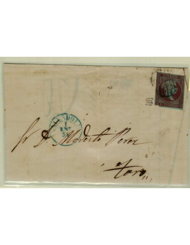 FA1600. HISTORIA POSTAL. 1856, Pieza postal de Valladolid a Toro