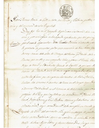 FA7714. TIMBROLOGIA. 1852. Manuscrito, papel sellado o timbrado, Sello Tercero (3º) 4 Reales