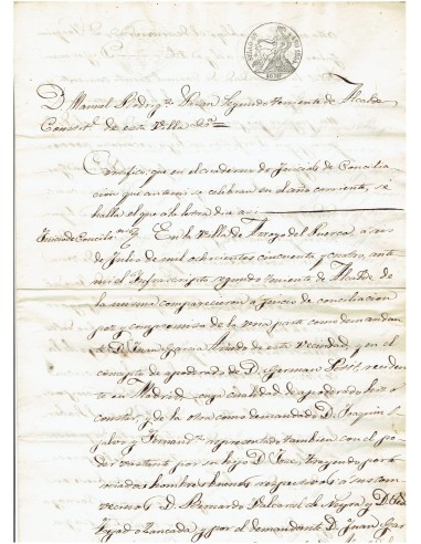 FA7720. TIMBROLOGIA. 1854. Manuscrito, papel sellado o timbrado, Sello Cuarto (4º) 40 Maravedis