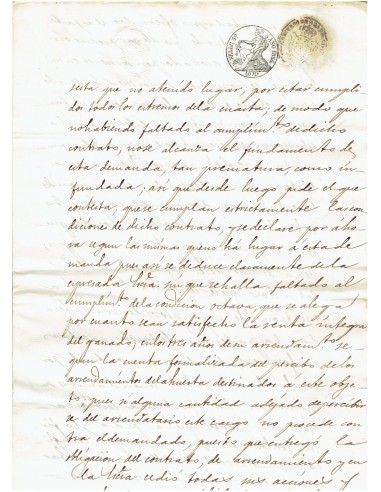 FA7722. TIMBROLOGIA. 1855. Manuscrito, papel sellado o timbrado, Sello Cuarto (4º) 40 Maravedis
