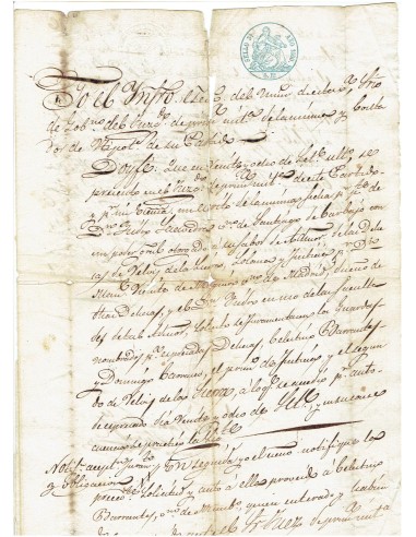 FA7727. TIMBROLOGIA. 1860. Manuscrito, papel sellado o timbrado, Sello Tercero (3º) 4 Reales