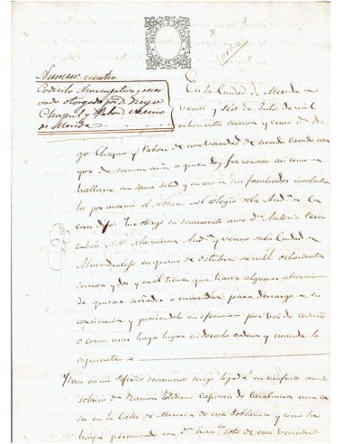 FA7730. TIMBROLOGIA. 1865. Manuscrito, papel sellado o timbrado, Sello Noveno (9º) 2 Reales