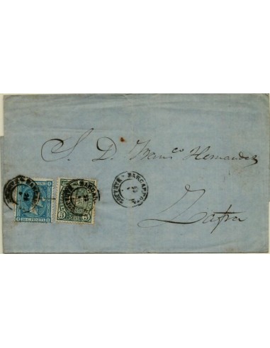 FA1714. HISTORIA POSTAL. Alfonso XII, carta de Barcarrota a Zafra