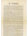 FA1424. DOCUMENTOS. 1872, Aviso impreso dirigido a Caceres