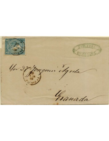 FA1732. HISTORIA POSTAL. 1866, La Carolina a Granada