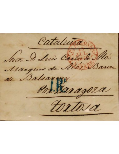 FA1746. PREFILATELIA. Conjunto de 2 cartas con origen en Pamplona