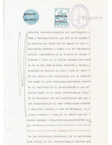 FA7793. TIMBROLOGIA. Documento manuscrito, papel sellado o timbrado, Sello 8º - 1,20 pesetas HABILITADO