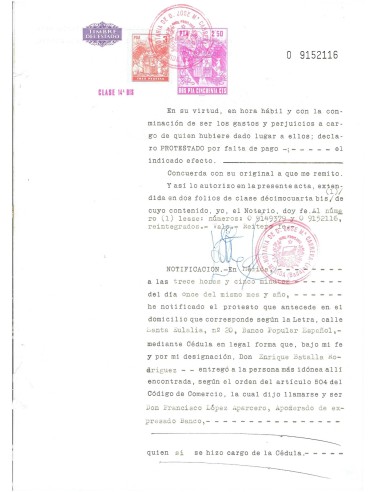 FA7805. TIMBROLOGIA. Documento en papel con timbre del Estado para poliza de 2,50 pesetas + sello adicional para polizas de 3