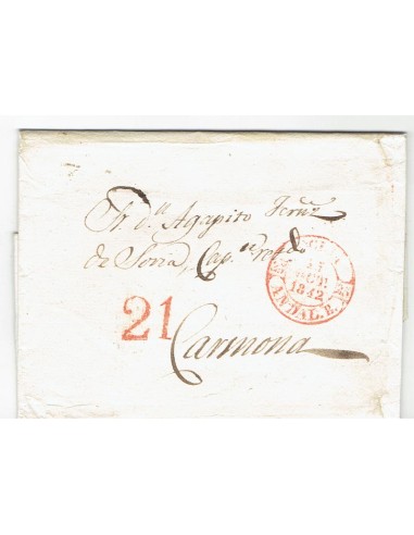 FA1840B, PORTEOS. 1842, envuelta de Ecija a Carmona, porte 21 cuartos