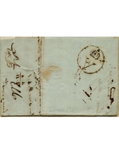 FA1131, PREFILATELIA. 1790, mes de julio. Sobrescrito circulado de Génova a Valencia