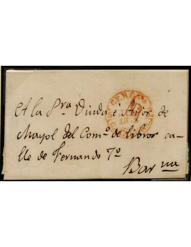 FA0141B, PREFILATELIA. 1845, 7 de julio. Gerona a Barcelona