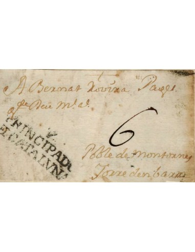FA0842L, PREFILATELIA. (1779-86ca). Sobrescrito circulado de Vich a Torredembarra