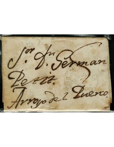 FA1649, PREFILATELIA. 1844, 29 de octubre. Sobrescrito circulado de Brozas a Arroyo del Puerco