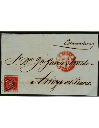 FA0488J, HISTORIA POSTAL. 1854, 6 de junio. Sevilla a Arroyo del Puerco