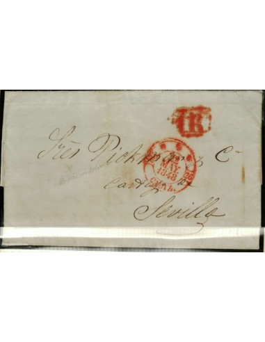 FA0495H, PREFILATELIA. 1848, 22 de mayo. Cádiz a Sevilla
