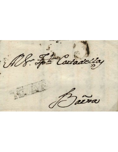 FA0841, PREFILATELIA. 1799, 4 de diciembre. Sobrescrito circulado de Agramunt a Barcelona. Rareza R