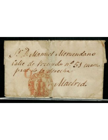 FA1654D, PREFILATELIA. 1846, 18 de octubre. Sobrescrito circulado de Ribadavia a Madrid