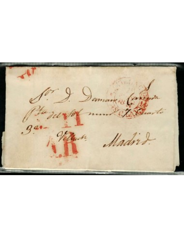 FA1655A, PREFILATELIA. 1847. Sobrescrito circulado de Villacastín a Madrid