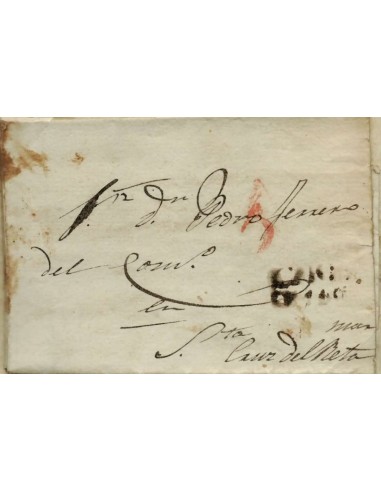 FA0770J, PREFILATELIA. 1842, 27 de octubre. Sobrescrito circulado de Olias del Rey a Santa Cruz de Retamar
