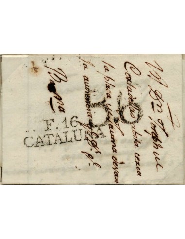 FA0769I, PREFILATELIA. 1806, 20 de octubre. Sobrescrito circulado de Figueras a Barcelona