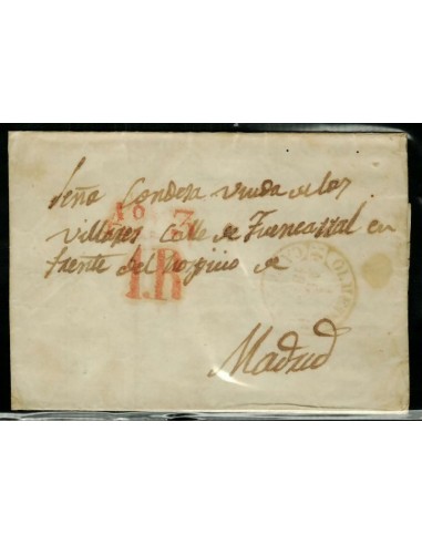 FA1661, HISTORIA POSTAL. 1847, 1 de agosto. Sobrescrito circulado de Olmedo a Madrid