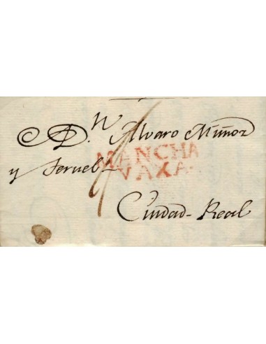 FA0855, PREFILATELIA. 1795, 11 de junio. Sobrescrito circulado de Almagro a Ciudad Real. RR