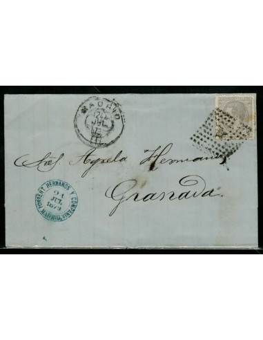 FA1457A, HISTORIA POSTAL. 1879, 24 de julio. Madrid a Granada