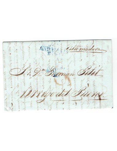 FA1816, PREFILATELIA. 1840, 14 de noviembre, Sobrescrito circulado de Sevilla a Arroyo del Puerco
